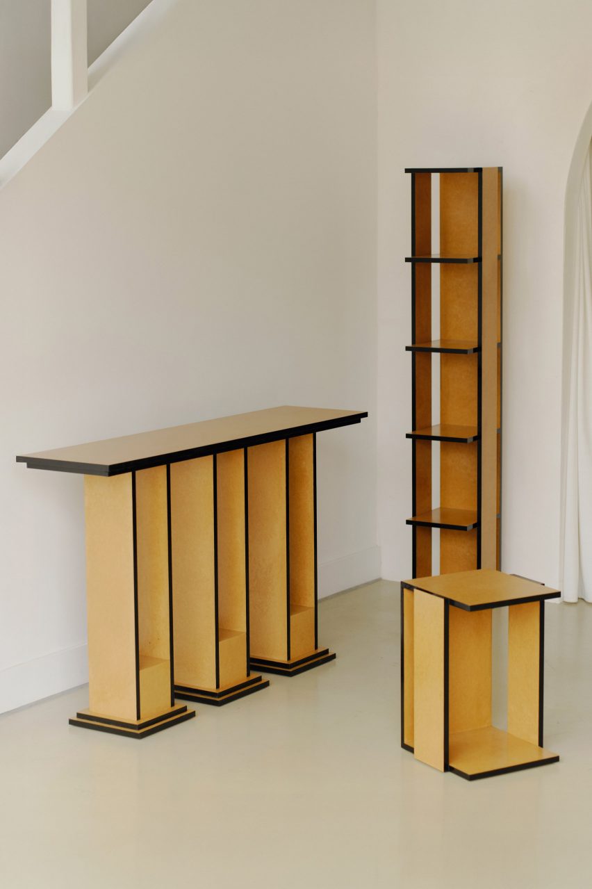 Georgina Davies' Undressed furniture collection is made from MDF