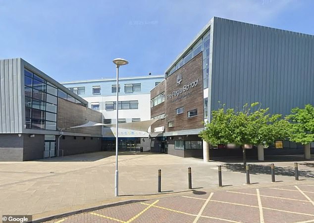 The primary school affected was Regis School (pictured) – a secondary school for 11 to 18 year olds with almost 1,600 pupils, located next to the Arena Sports Center in Bognor Regis