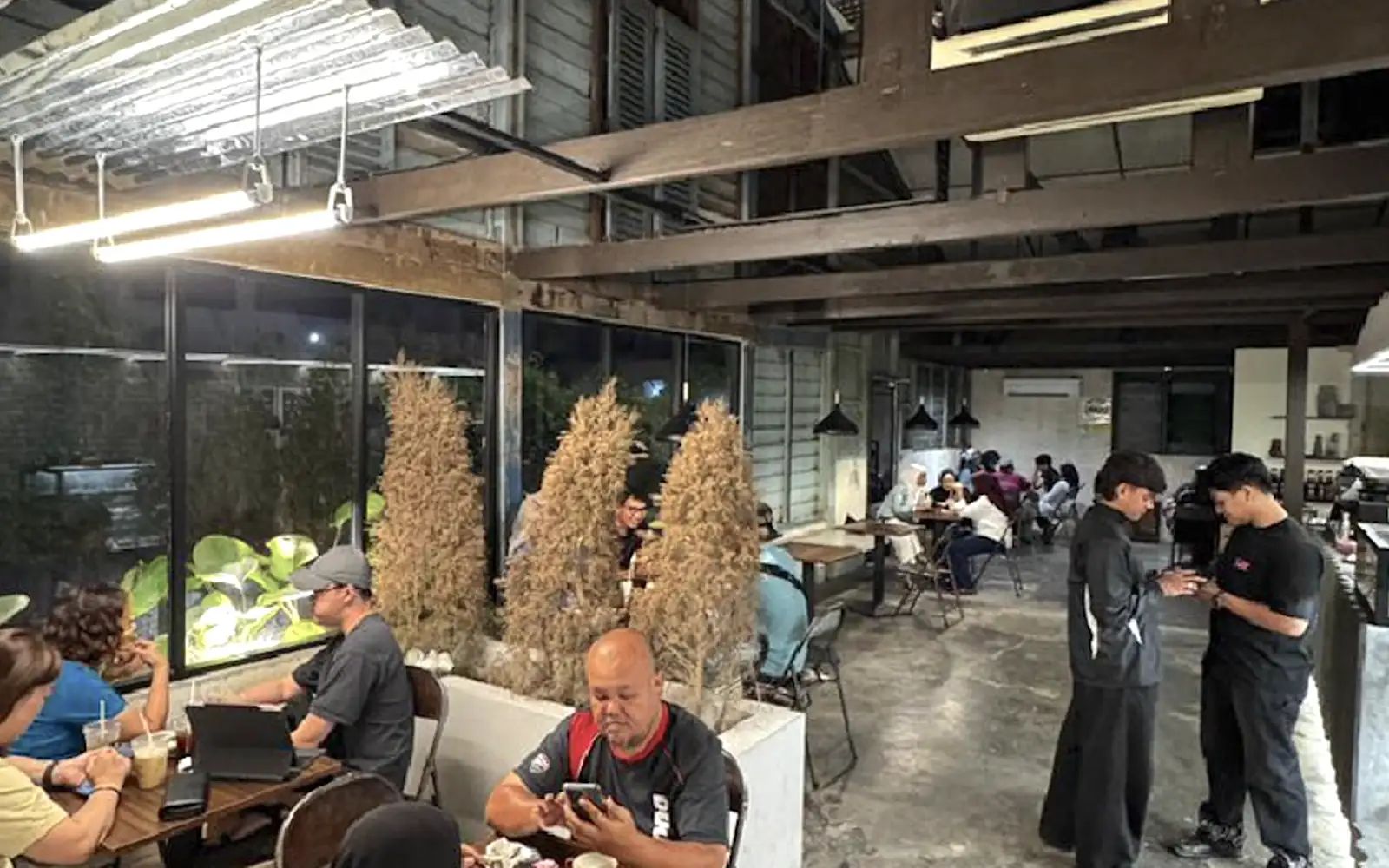 The rusty zinc facade acts like a magnet for this unique Kangar restaurant