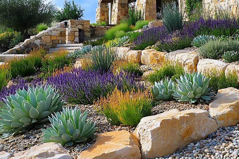 California native flora, succulents, xeriscaping, native plant garden