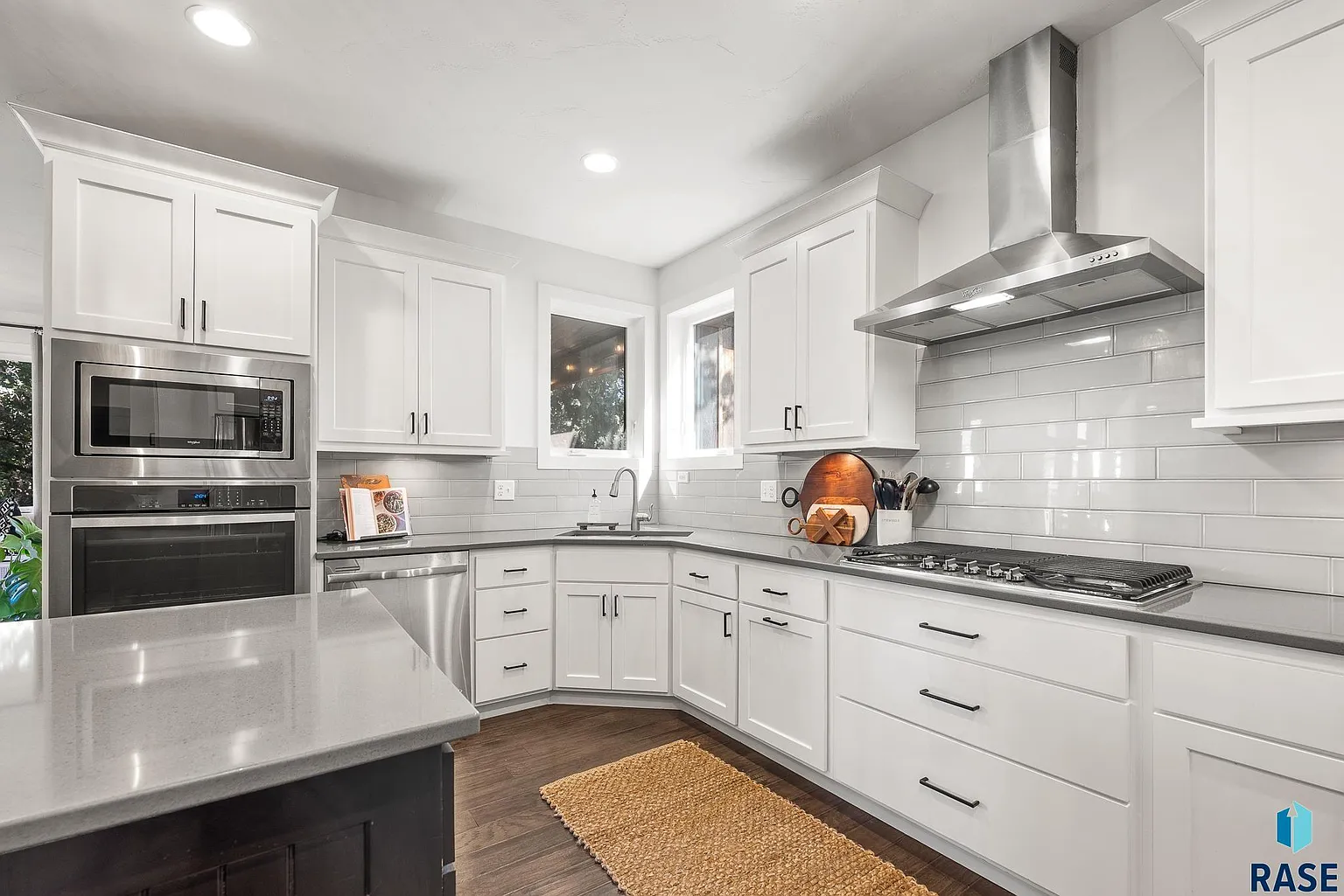 The sprawling home in Arbor's Edge is surrounded by nature and borders the Big Sioux River