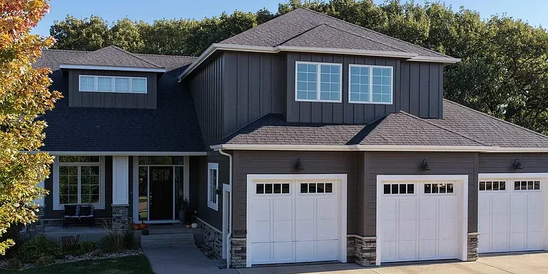 The sprawling home in Arbor's Edge is surrounded by nature and borders the Big Sioux River