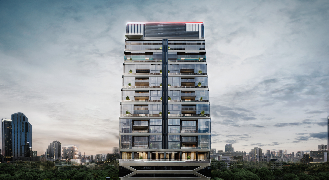 The Porsche Design Tower Bangkok is becoming an architectural icon