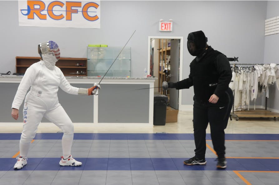 Kate Sierra at the Veterans World Fencing Championships 2025 | Photo via Kate Sierra