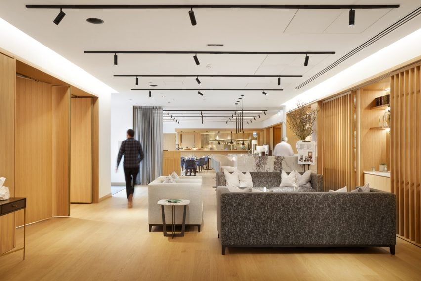 Common living spaces in the senior complex