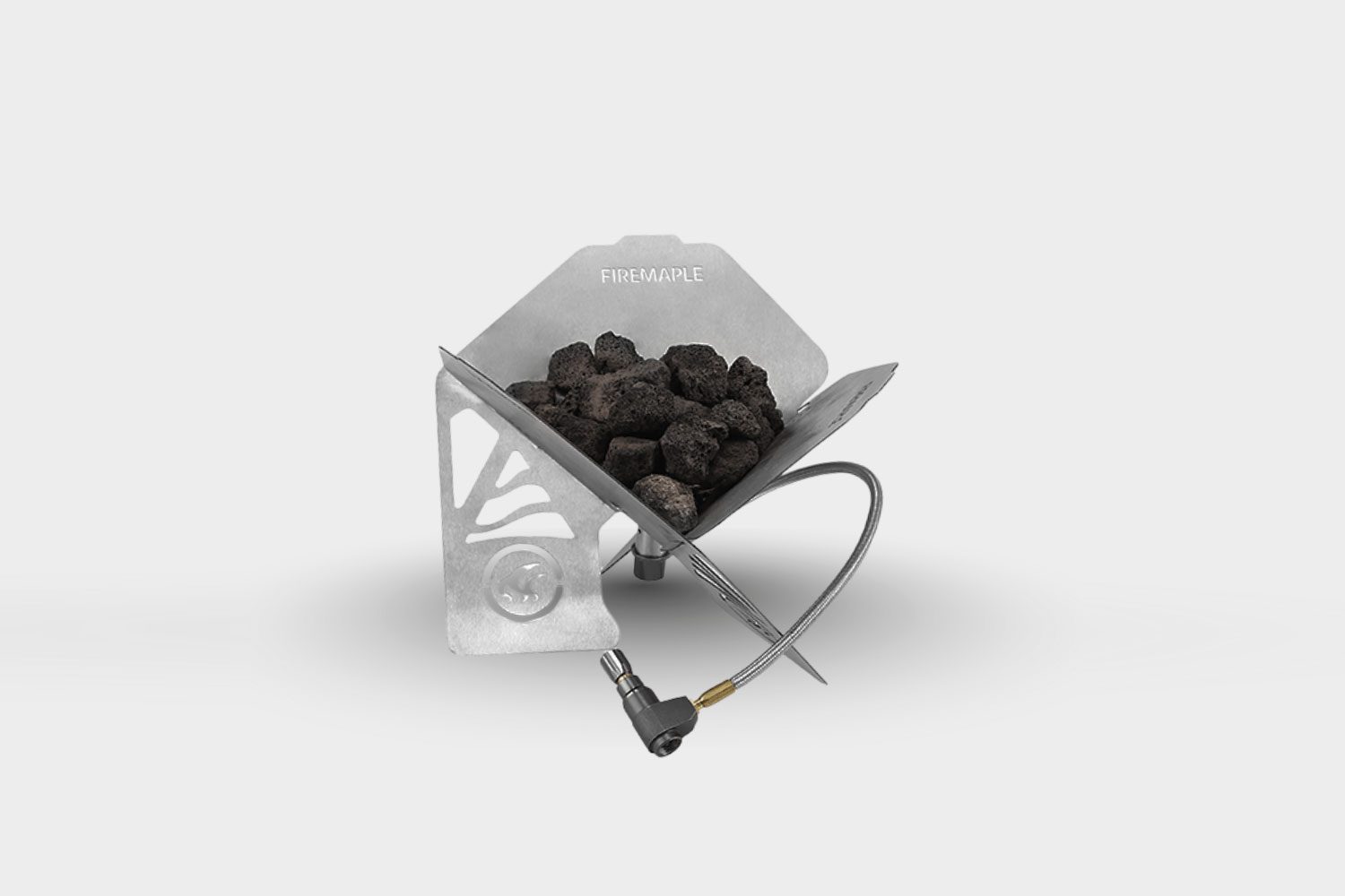 Fire Maple's Antarcti gas fire pit isolated against a white studio background.