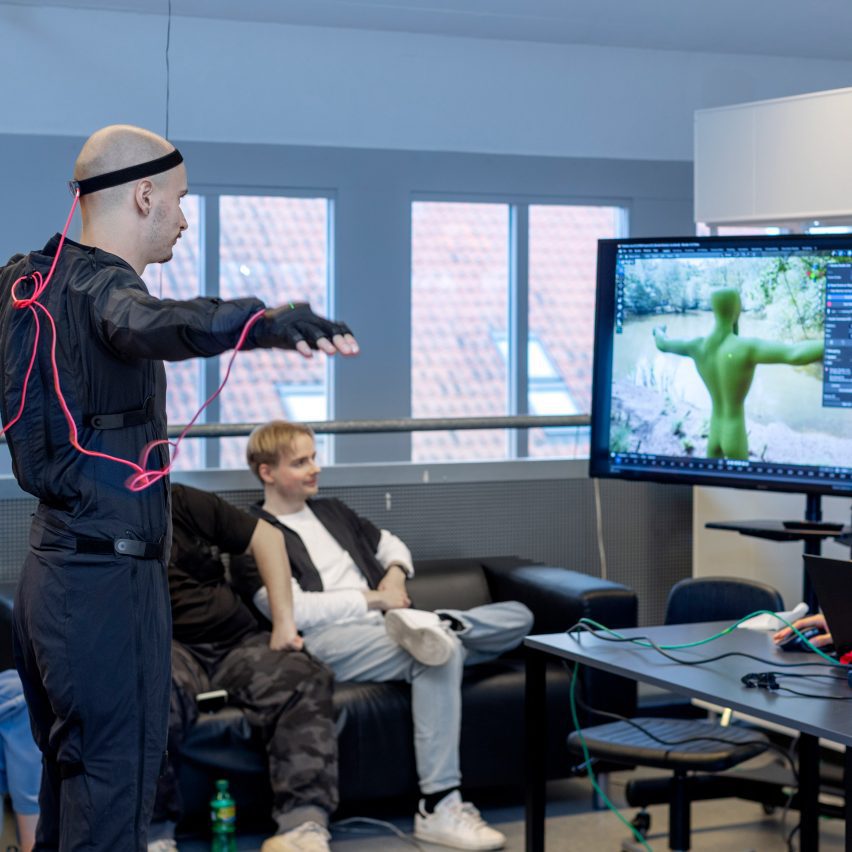 a person using VR software