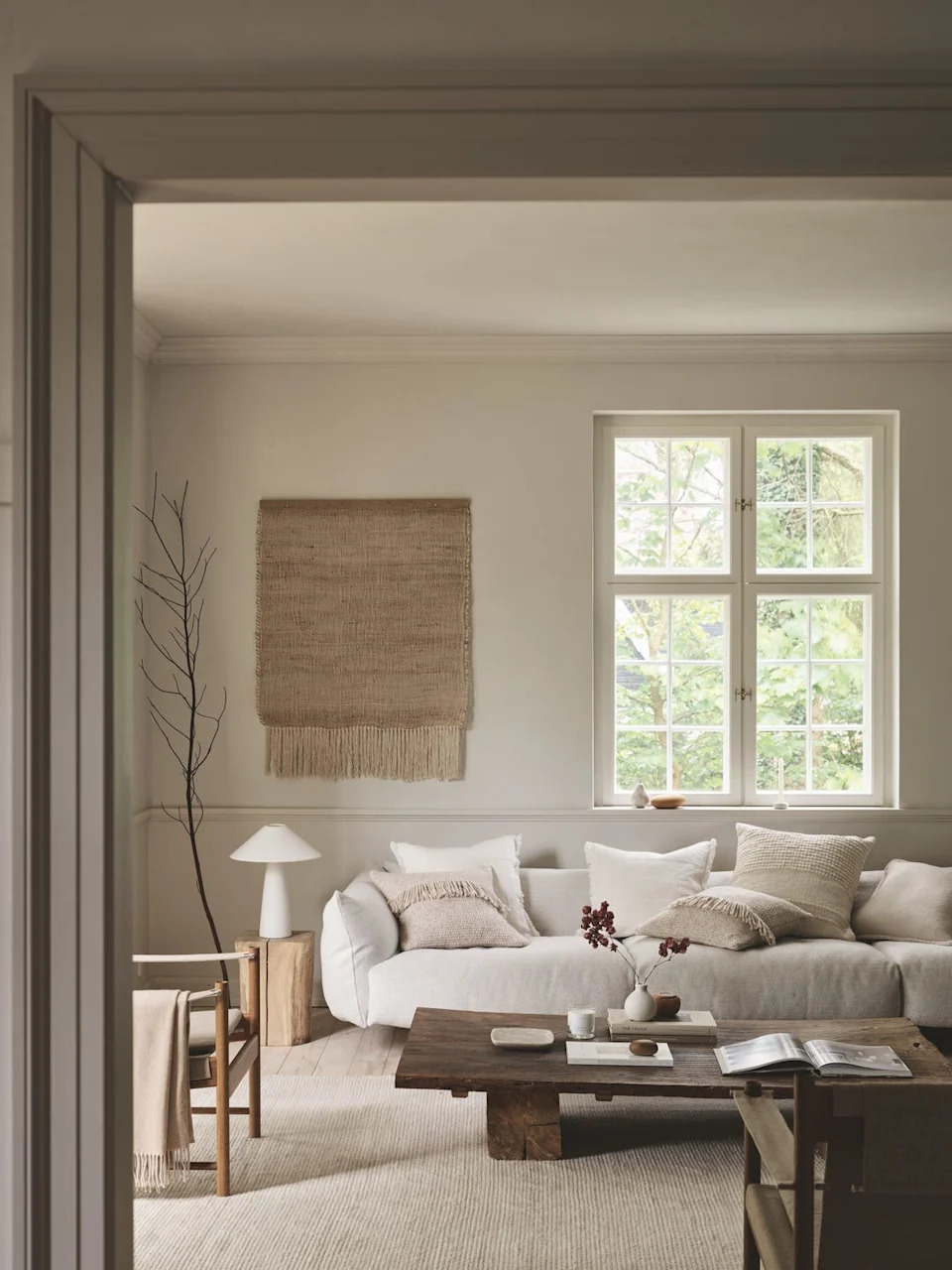 white neutral living room