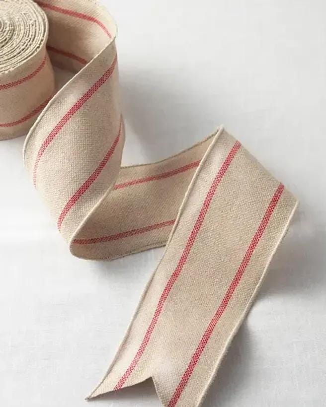 Farmhouse Christmas tree ribbon